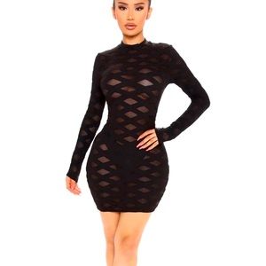 Sexy black bandeau dress